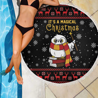 Magical Christmas Beach Blanket Owl Book Xmas DT04 - Wonder Print Shop