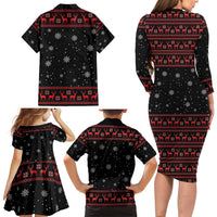 Magical Christmas Family Matching Long Sleeve Bodycon Dress and Hawaiian Shirt Owl Book Xmas DT04 - Wonder Print Shop
