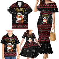Magical Christmas Family Matching Mermaid Dress and Hawaiian Shirt Owl Book Xmas DT04 - Wonder Print Shop