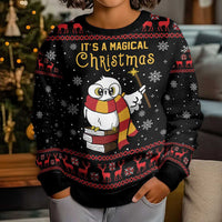 Magical Christmas Kid Ugly Christmas Sweater Owl Book Xmas DT04 - Wonder Print Shop