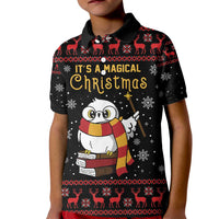 Magical Christmas Kid Polo Shirt Owl Book Xmas DT04 - Wonder Print Shop