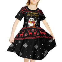 Magical Christmas Kid Short Sleeve Dress Owl Book Xmas DT04 - Wonder Print Shop
