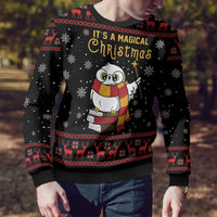 Magical Christmas Ugly Christmas Sweater Owl Book Xmas DT04 - Wonder Print Shop