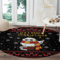 Magical Christmas Round Carpet Owl Book Xmas