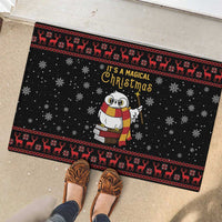Magical Christmas Rubber Doormat Owl Book Xmas DT04 - Wonder Print Shop