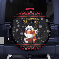 Magical Christmas Spare Tire Cover Owl Book Xmas DT04 - Wonder Print Shop