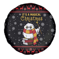 Magical Christmas Spare Tire Cover Owl Book Xmas DT04 - Wonder Print Shop