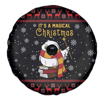 Magical Christmas Spare Tire Cover Owl Book Xmas DT04 - Wonder Print Shop