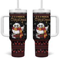 Magical Christmas Tumbler With Handle Owl Book Xmas DT04 - Wonder Print Shop