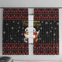Magical Christmas Window Curtain Owl Book Xmas DT04 - Wonder Print Shop