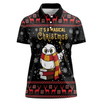 Magical Christmas Women Polo Shirt Owl Book Xmas DT04 - Wonder Print Shop