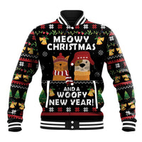 Meowy Christmas And Woofy New Year Baseball Jacket DT04 - Wonder Print Shop