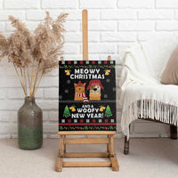 Meowy Christmas And Woofy New Year Canvas Wall Art DT04 - Wonder Print Shop