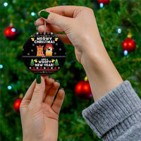 Meowy Christmas And Woofy New Year Ceramic Ornament DT04 - Wonder Print Shop