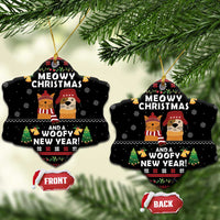 Meowy Christmas And Woofy New Year Ceramic Ornament DT04 - Wonder Print Shop
