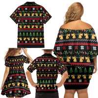 Meowy Christmas And Woofy New Year Family Matching Off Shoulder Short Dress and Hawaiian Shirt DT04 - Wonder Print Shop