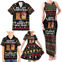 Meowy Christmas And Woofy New Year Family Matching Tank Maxi Dress and Hawaiian Shirt DT04 - Wonder Print Shop