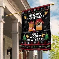 Meowy Christmas And Woofy New Year Garden Flag DT04 - Wonder Print Shop