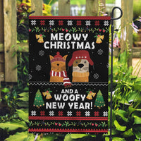 Meowy Christmas And Woofy New Year Garden Flag DT04 - Wonder Print Shop