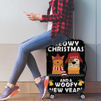 Meowy Christmas And Woofy New Year Luggage Cover DT04 - Wonder Print Shop