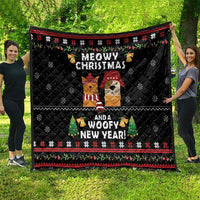 Meowy Christmas And Woofy New Year Quilt DT04 - Wonder Print Shop