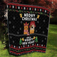 Meowy Christmas And Woofy New Year Quilt DT04 - Wonder Print Shop