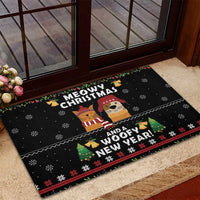 Meowy Christmas And Woofy New Year Rubber Doormat DT04 - Wonder Print Shop