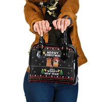 Meowy Christmas And Woofy New Year Shoulder Handbag