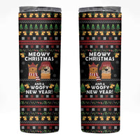 Meowy Christmas And Woofy New Year Skinny Tumbler DT04 - Wonder Print Shop