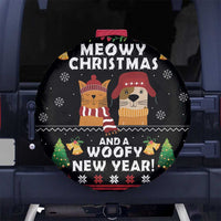 Meowy Christmas And Woofy New Year Spare Tire Cover DT04 - Wonder Print Shop