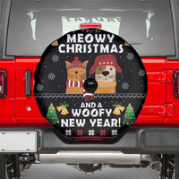 Meowy Christmas And Woofy New Year Spare Tire Cover DT04 - Wonder Print Shop