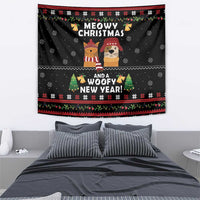 Meowy Christmas And Woofy New Year Tapestry DT04 - Wonder Print Shop