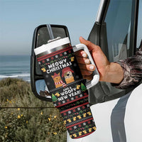 Meowy Christmas And Woofy New Year Tumbler With Handle DT04 - Wonder Print Shop