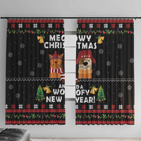 Meowy Christmas And Woofy New Year Window Curtain DT04 - Wonder Print Shop