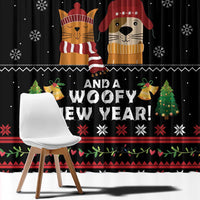 Meowy Christmas And Woofy New Year Window Curtain DT04 - Wonder Print Shop