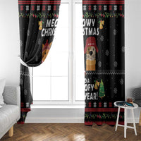 Meowy Christmas And Woofy New Year Window Curtain DT04 - Wonder Print Shop