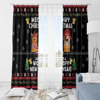 Meowy Christmas And Woofy New Year Window Curtain DT04 - Wonder Print Shop