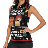 Meowy Christmas And Woofy New Year Women Sleeveless Polo Shirt DT04 - Wonder Print Shop