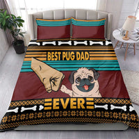 Best Pug Dad Ever Bedding Set Pug Dog Christmas Awesome Dad DT04 - Wonder Print Shop