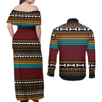 Best Pug Dad Ever Couples Matching Off Shoulder Maxi Dress and Long Sleeve Button Shirt Pug Dog Christmas Awesome Dad DT04 - Wonder Print Shop