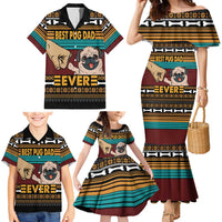 Best Pug Dad Ever Family Matching Mermaid Dress and Hawaiian Shirt Pug Dog Christmas Awesome Dad DT04 - Wonder Print Shop