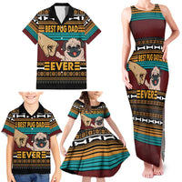 Best Pug Dad Ever Family Matching Tank Maxi Dress and Hawaiian Shirt Pug Dog Christmas Awesome Dad DT04 - Wonder Print Shop