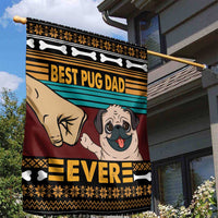 Best Pug Dad Ever Garden Flag Pug Dog Christmas Awesome Dad DT04 - Wonder Print Shop