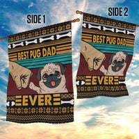 Best Pug Dad Ever Garden Flag Pug Dog Christmas Awesome Dad DT04 - Wonder Print Shop