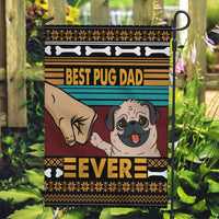 Best Pug Dad Ever Garden Flag Pug Dog Christmas Awesome Dad DT04 - Wonder Print Shop