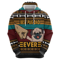 Best Pug Dad Ever Hoodie Pug Dog Christmas Awesome Dad DT04 - Wonder Print Shop