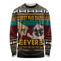 Best Pug Dad Ever Long Sleeve Shirt Pug Dog Christmas Awesome Dad DT04 - Wonder Print Shop