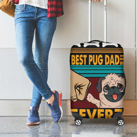 Best Pug Dad Ever Luggage Cover Pug Dog Christmas Awesome Dad DT04 - Wonder Print Shop