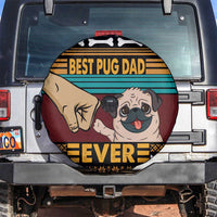 Best Pug Dad Ever Spare Tire Cover Pug Dog Christmas Awesome Dad DT04 - Wonder Print Shop