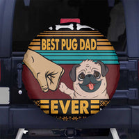 Best Pug Dad Ever Spare Tire Cover Pug Dog Christmas Awesome Dad DT04 - Wonder Print Shop